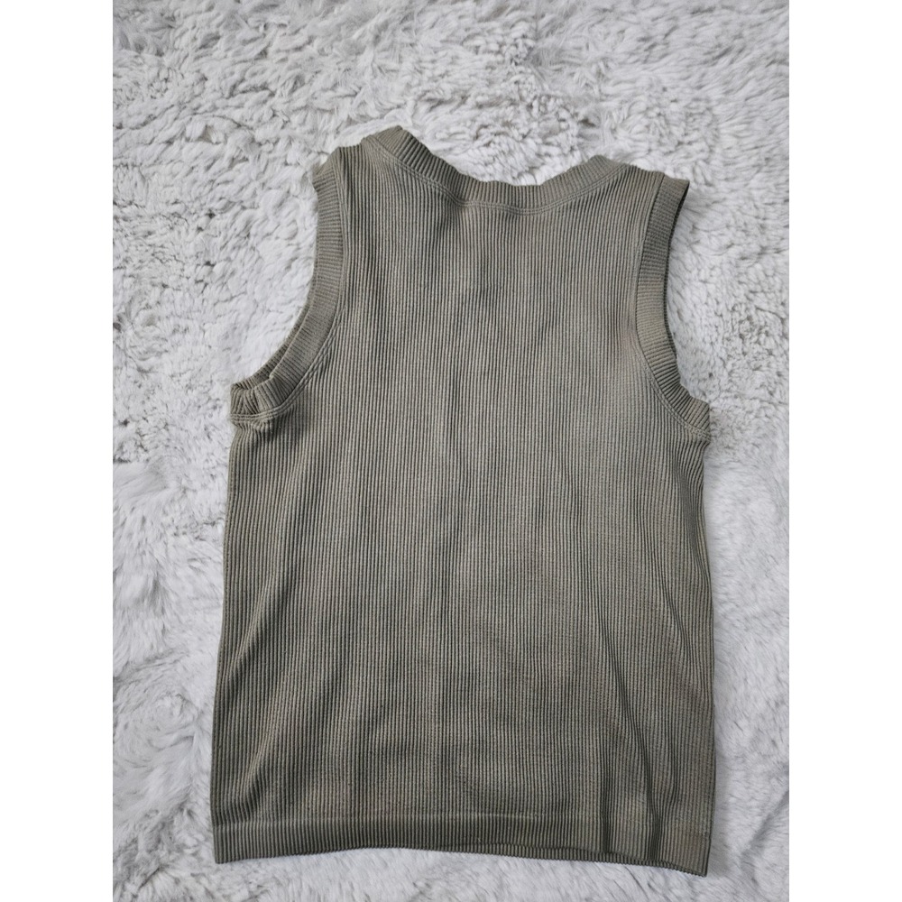 BKE Core Olive Green Ribbed Knit Scoop Neck Seamless Tank Top Size‎ M/L - Picture 7 of 14